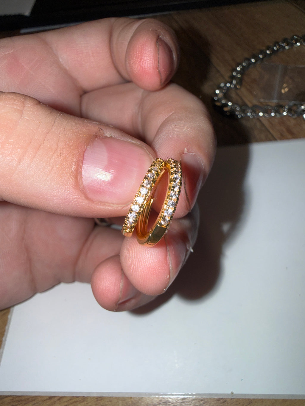 Gold earrings