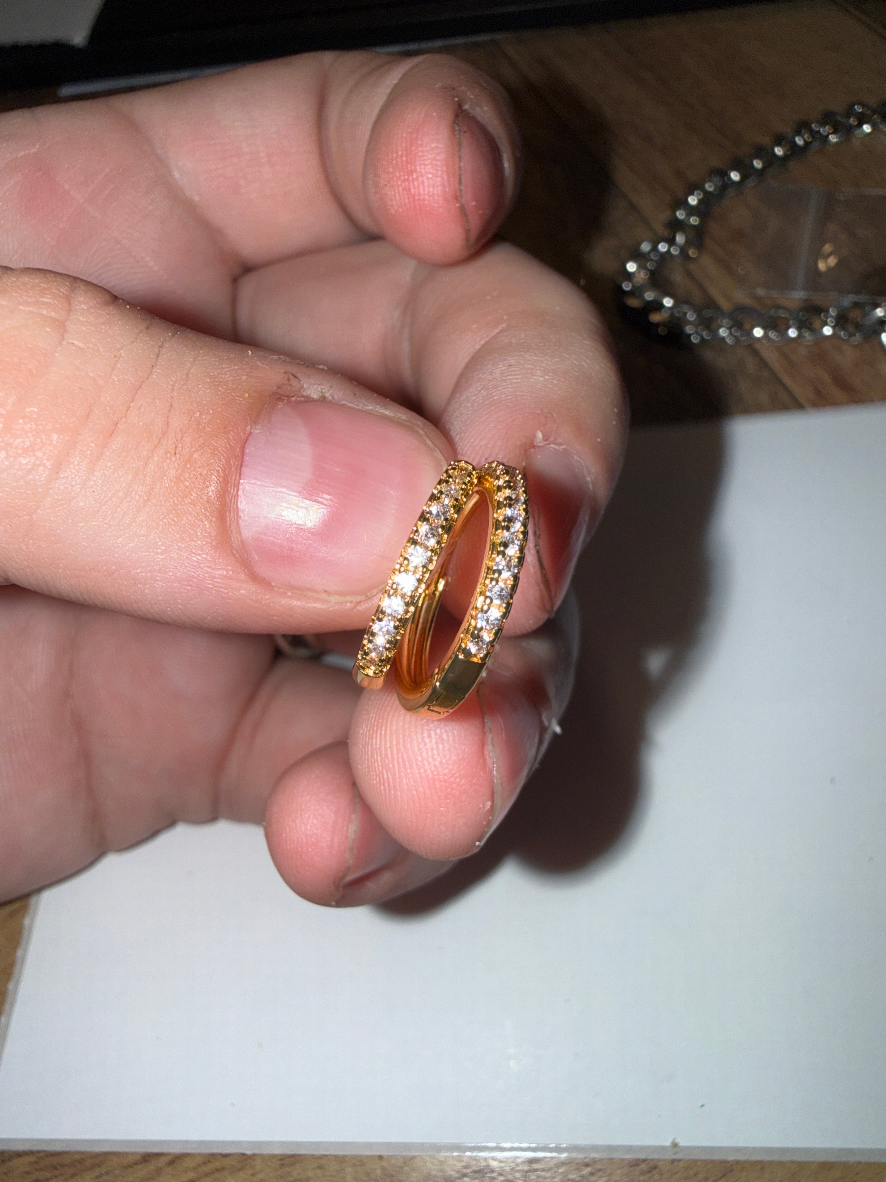 Gold earrings