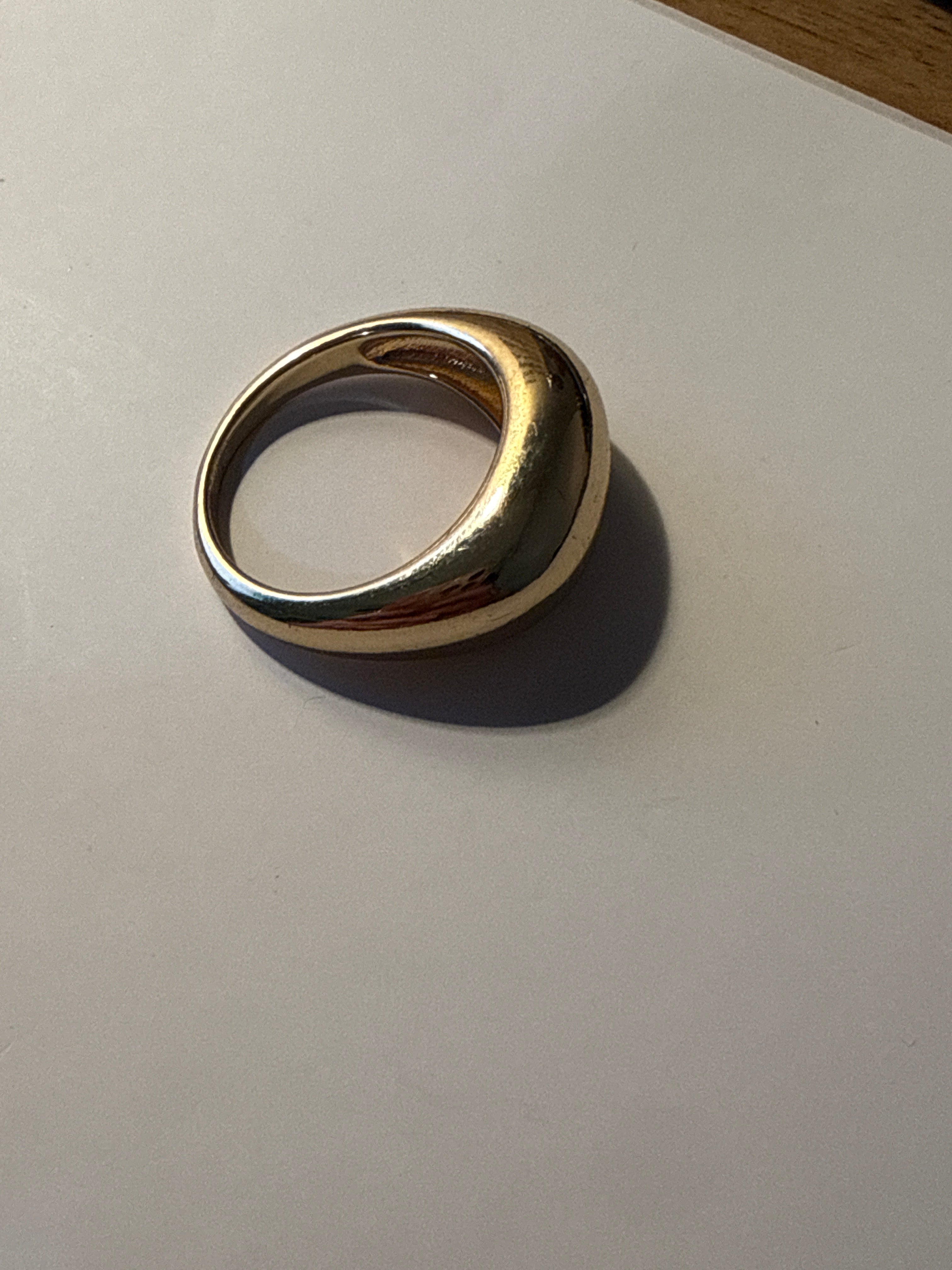 Gold dome ring