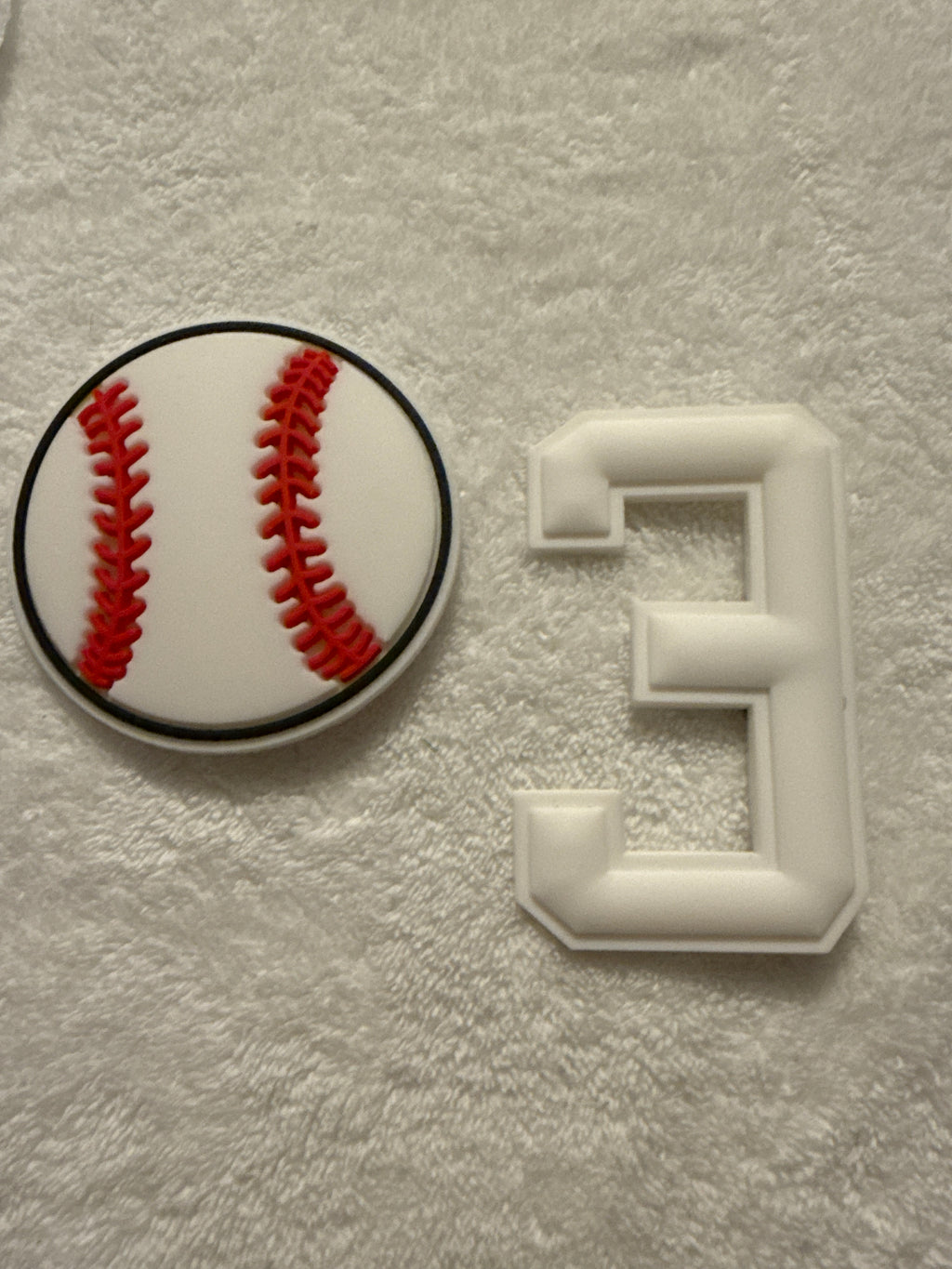 #3 softball Croc Charms