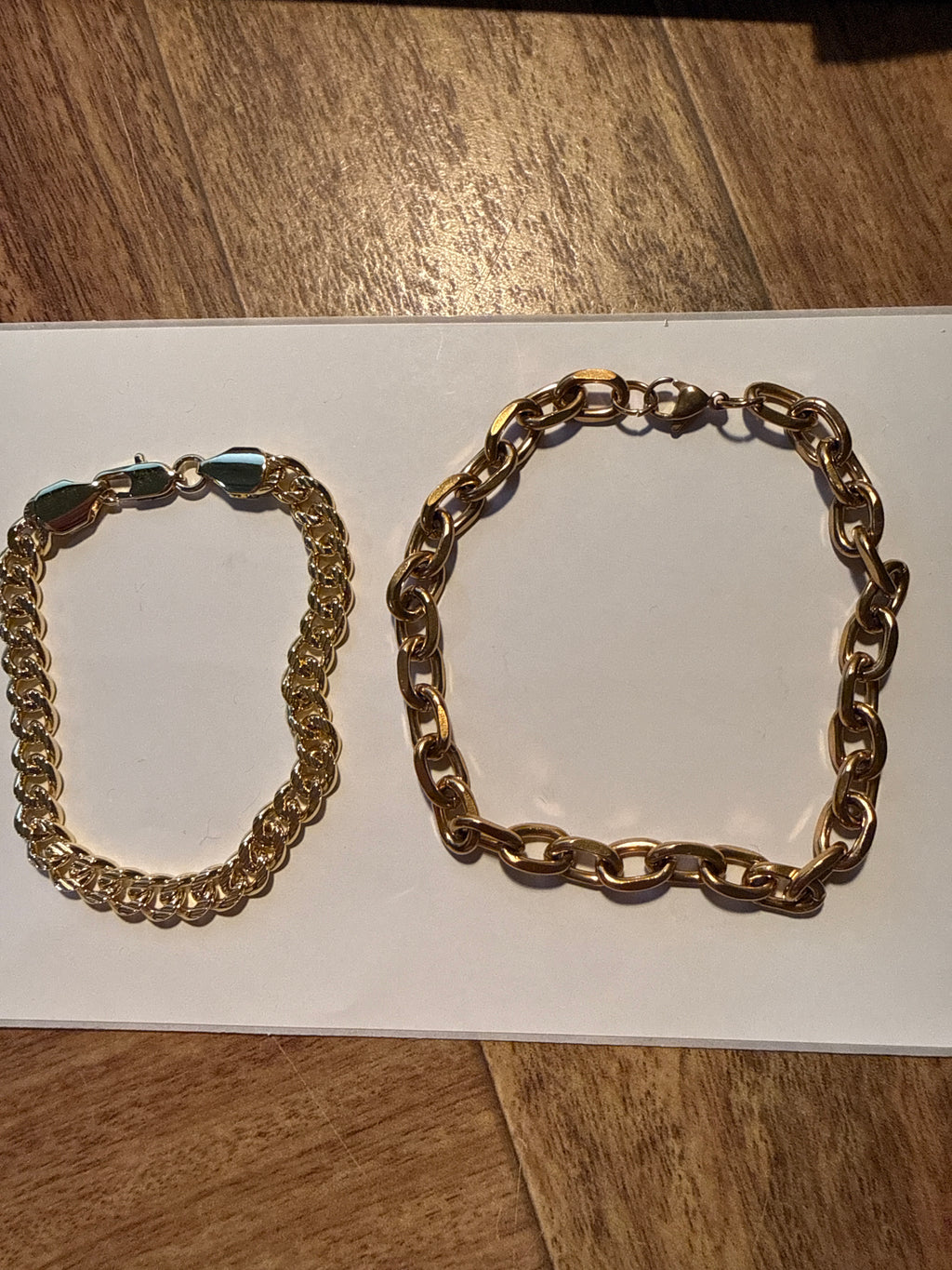 2 gold bracelets