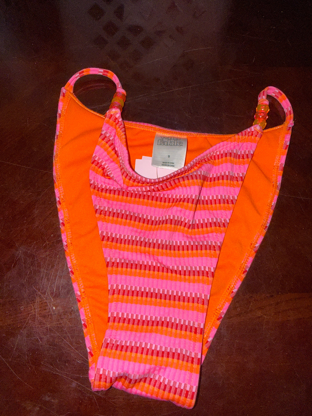 Orange/pink/red bottoms