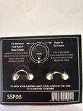 Sterling silver 8 mm hoops ￼