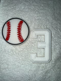 #3 softball Croc Charms