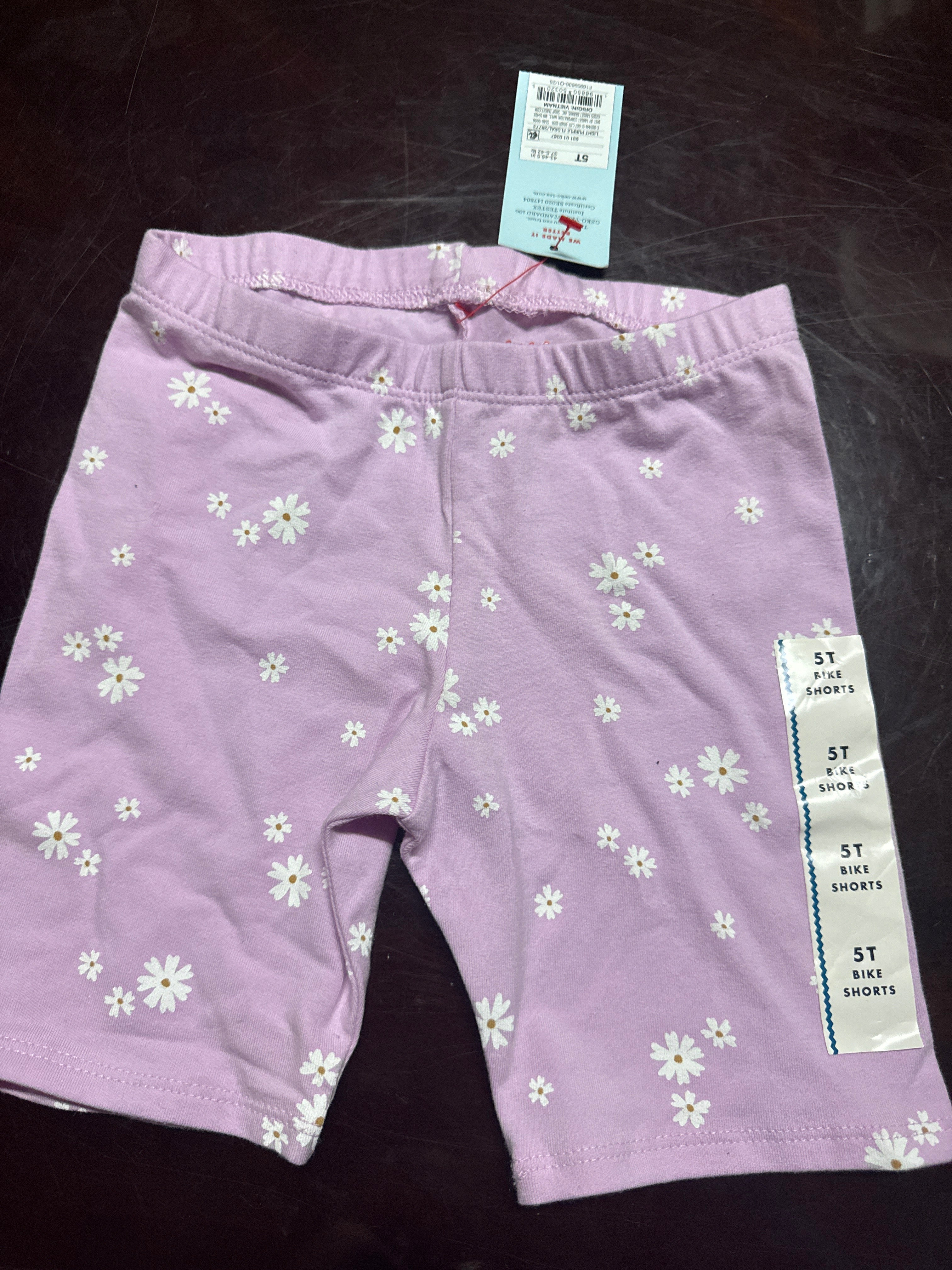 Pink size 5T shorts w/ Flowers