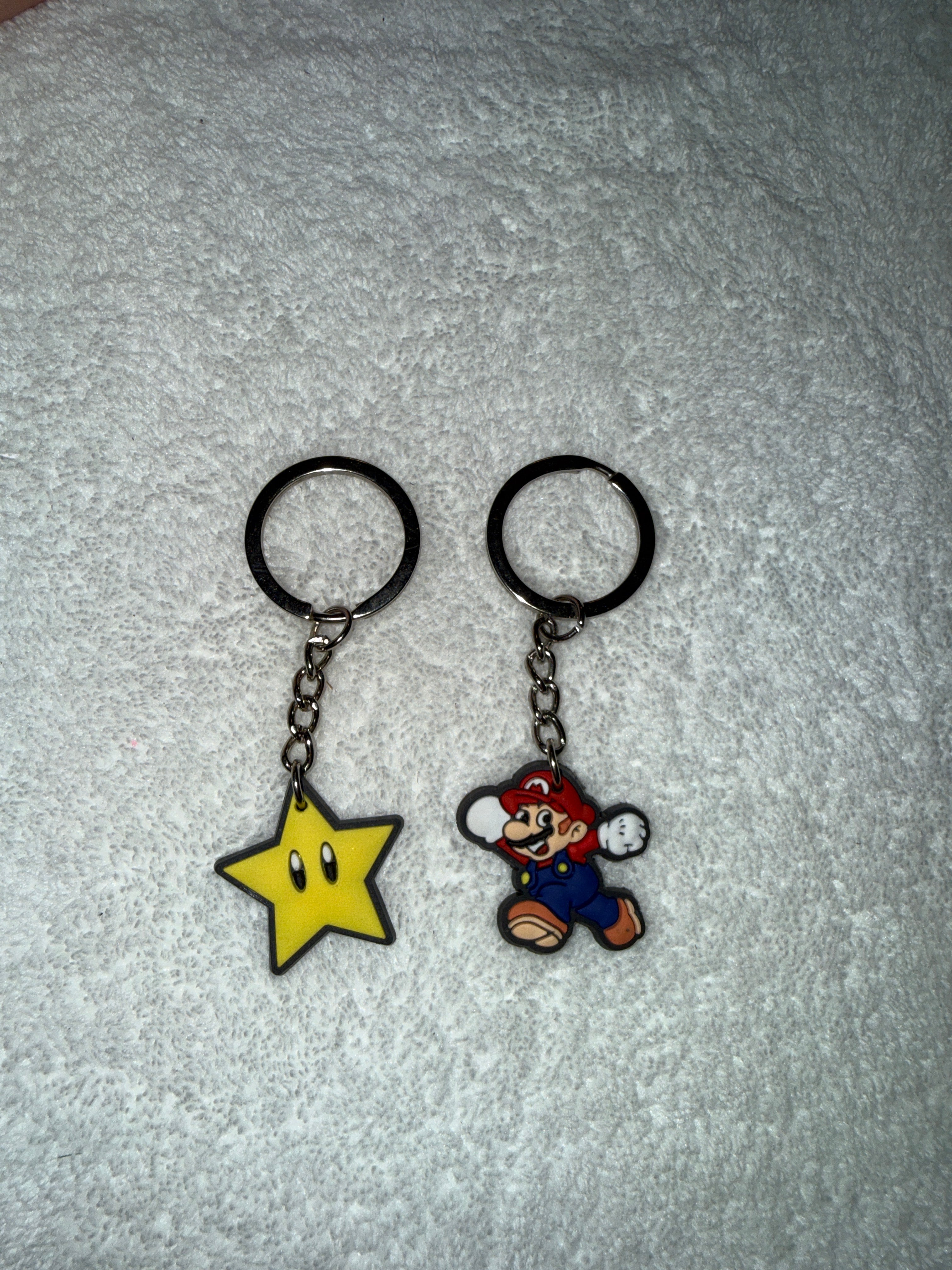 Mario, Star,goomba & yoshi keychains