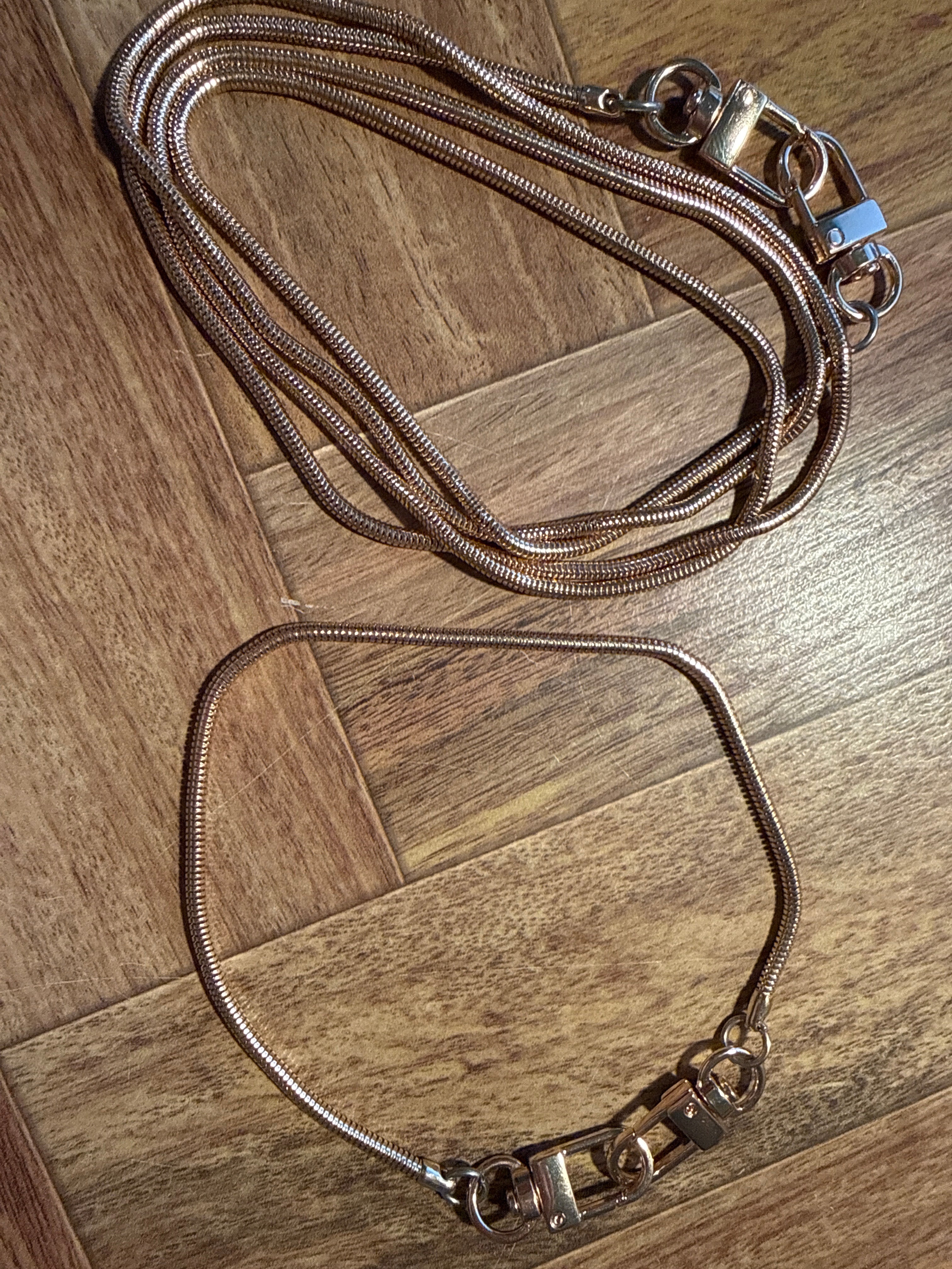 Gold necklace and anklet/ bracelet combo