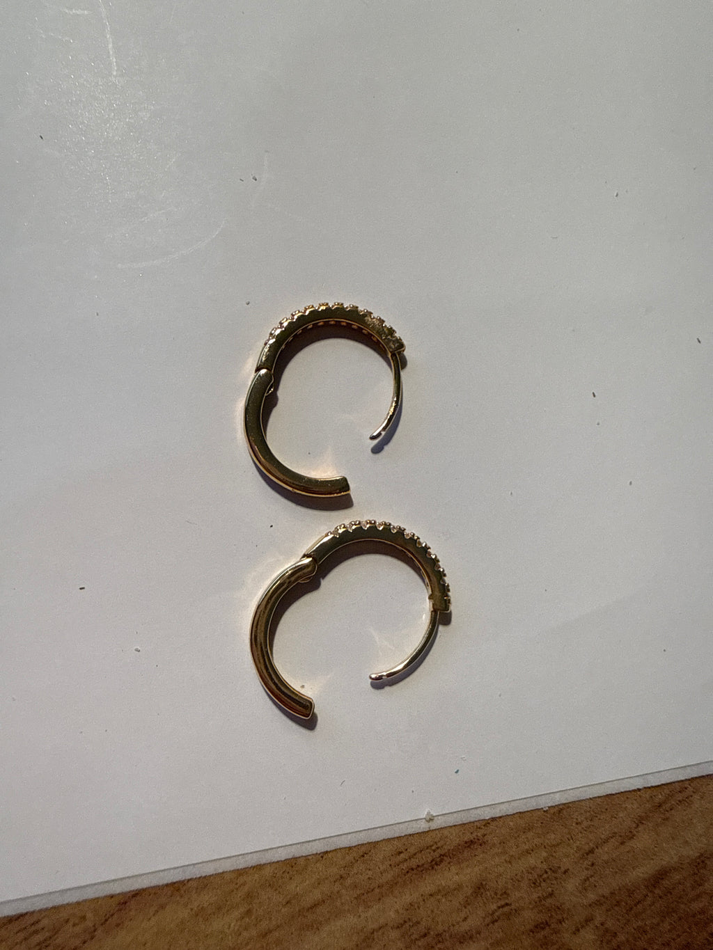 Gold earrings