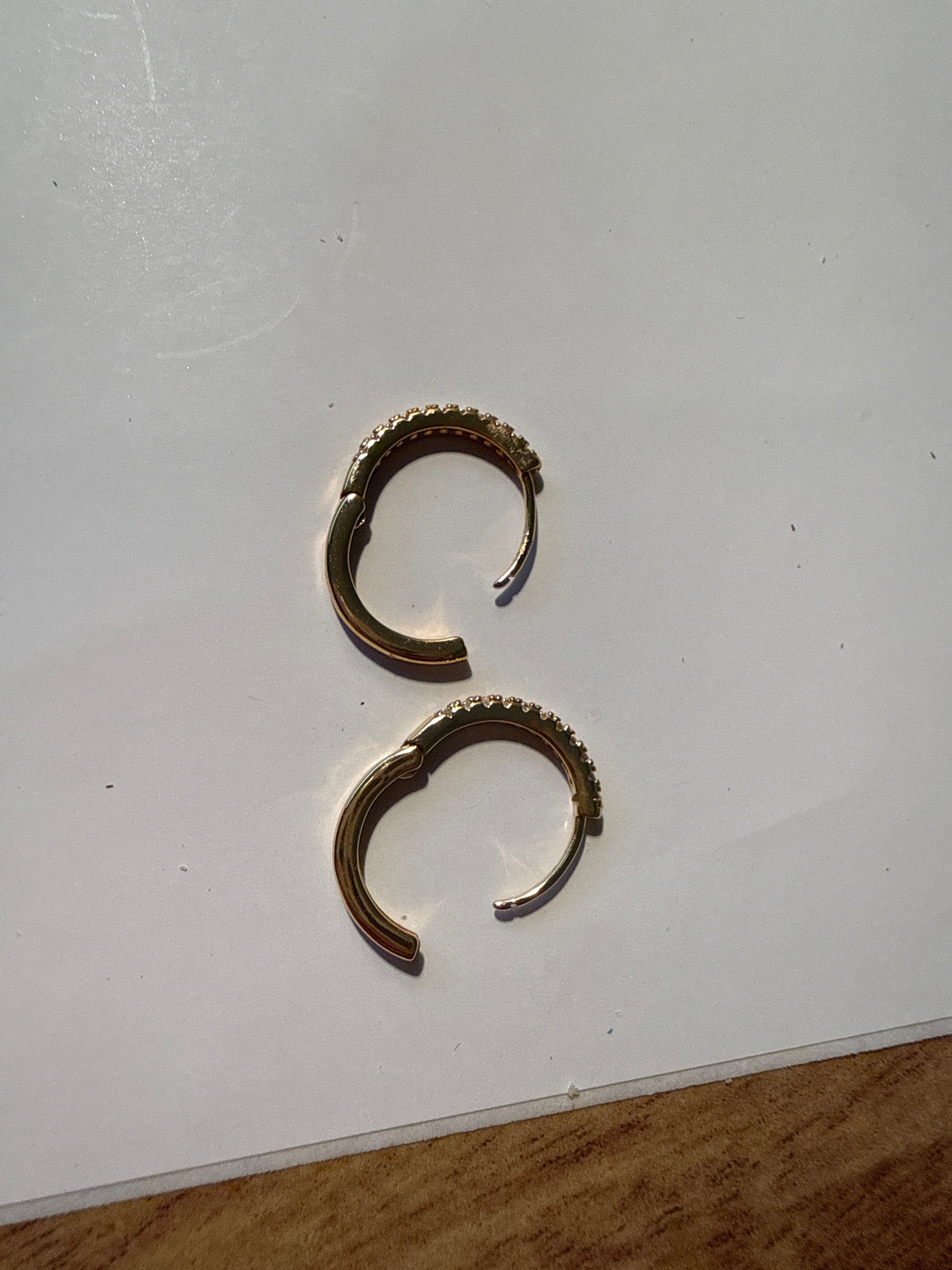 Gold earrings