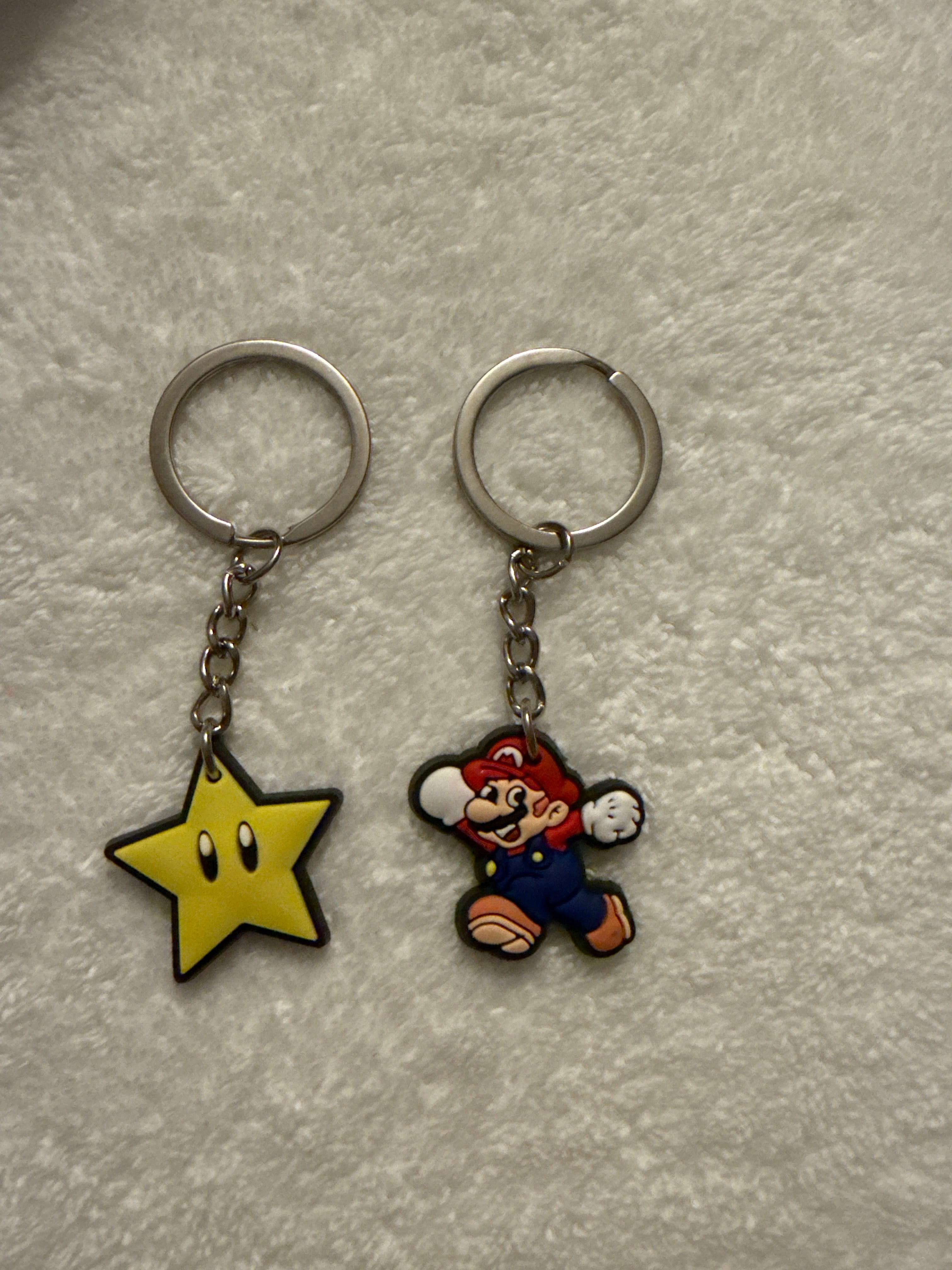 Mario, Star,goomba & yoshi keychains
