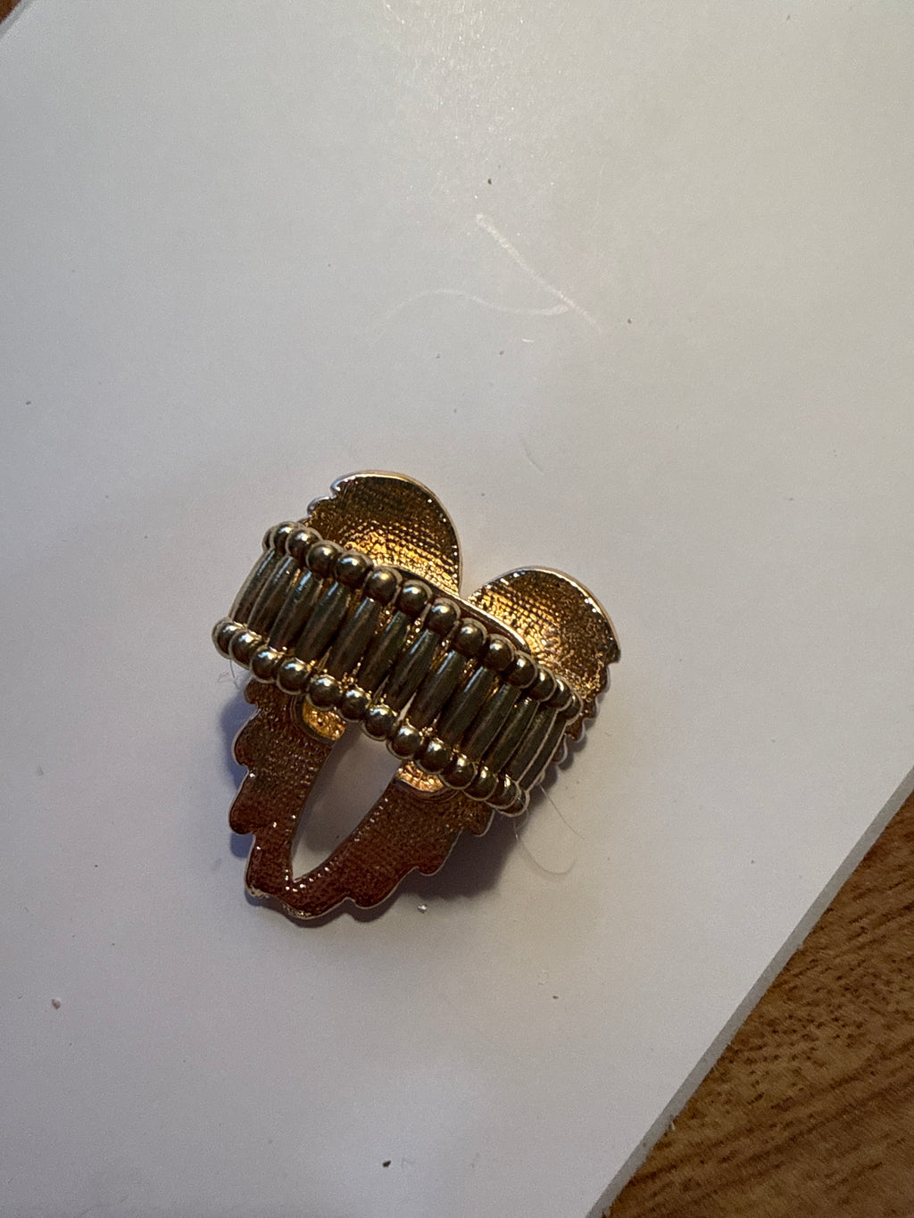 Angel wings adjustable ring