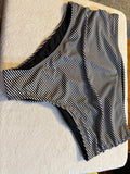 Black and white stripped bikini bottoms