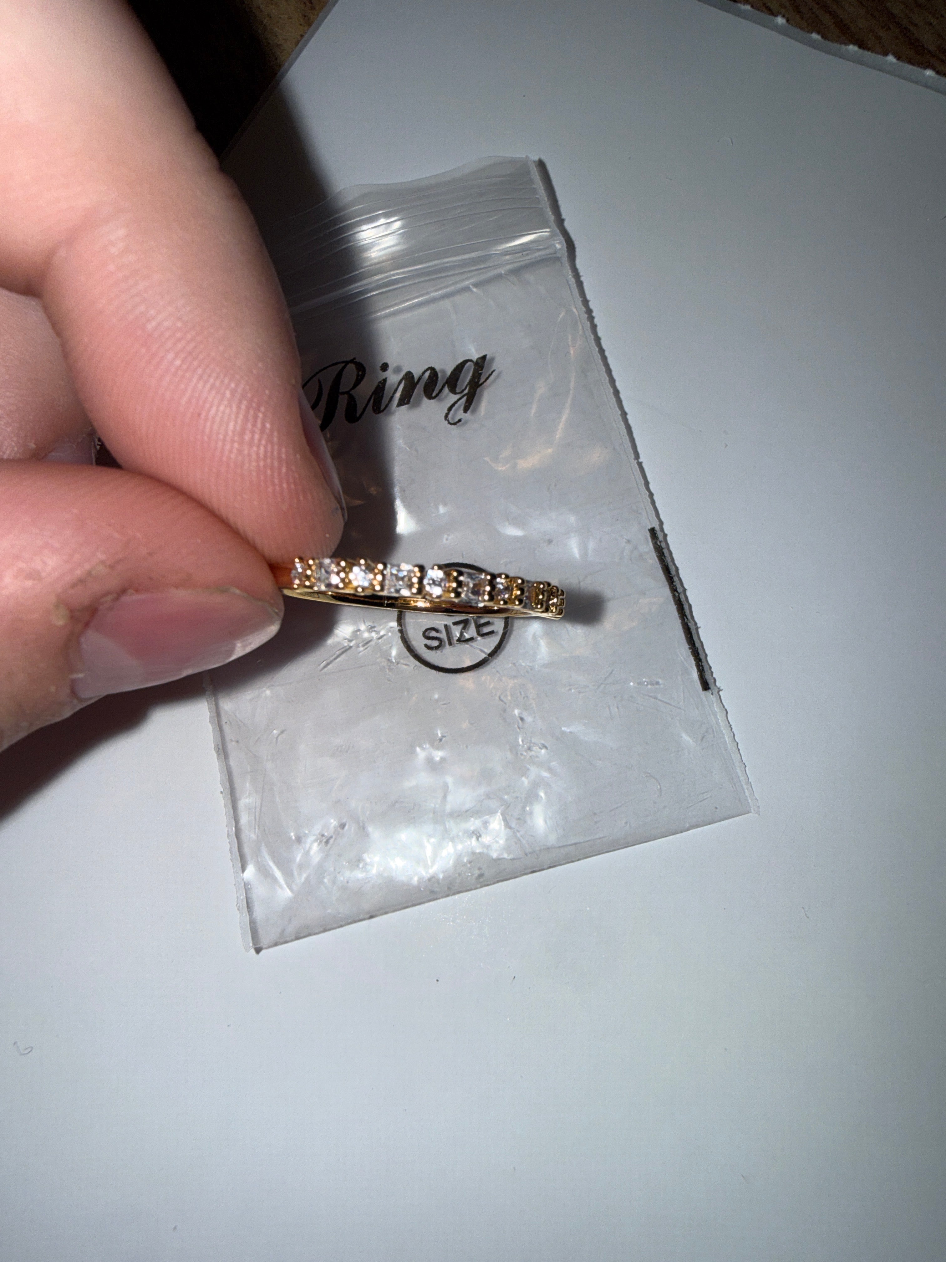 Size 9 gold ring